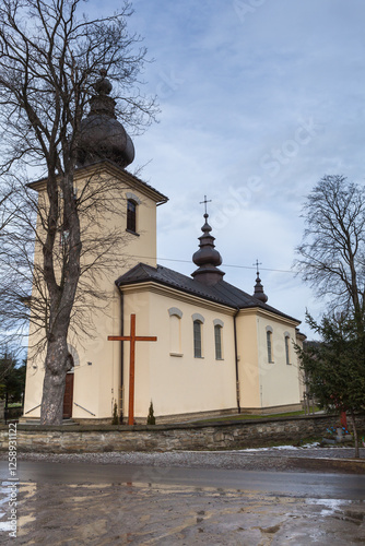 The former Lemko Greek-Catholic church of St. Michael the Archangel from 1875 in Florynka, Poland.