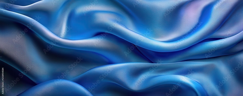 Fototapeta premium Flowing blue fabric textiles abstract art display creative studio soft textures artistic perspective visual harmony