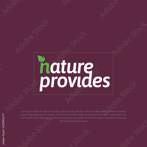 Letter N Nature Leaf Logo 