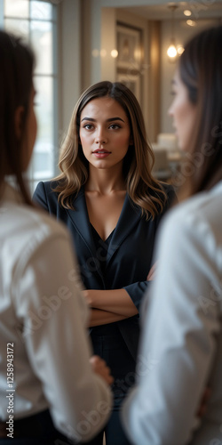 business people talking in an office 