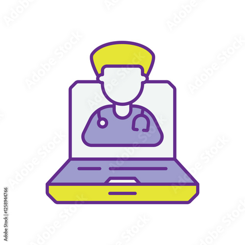 Telemedicine icon vector stock illustration
