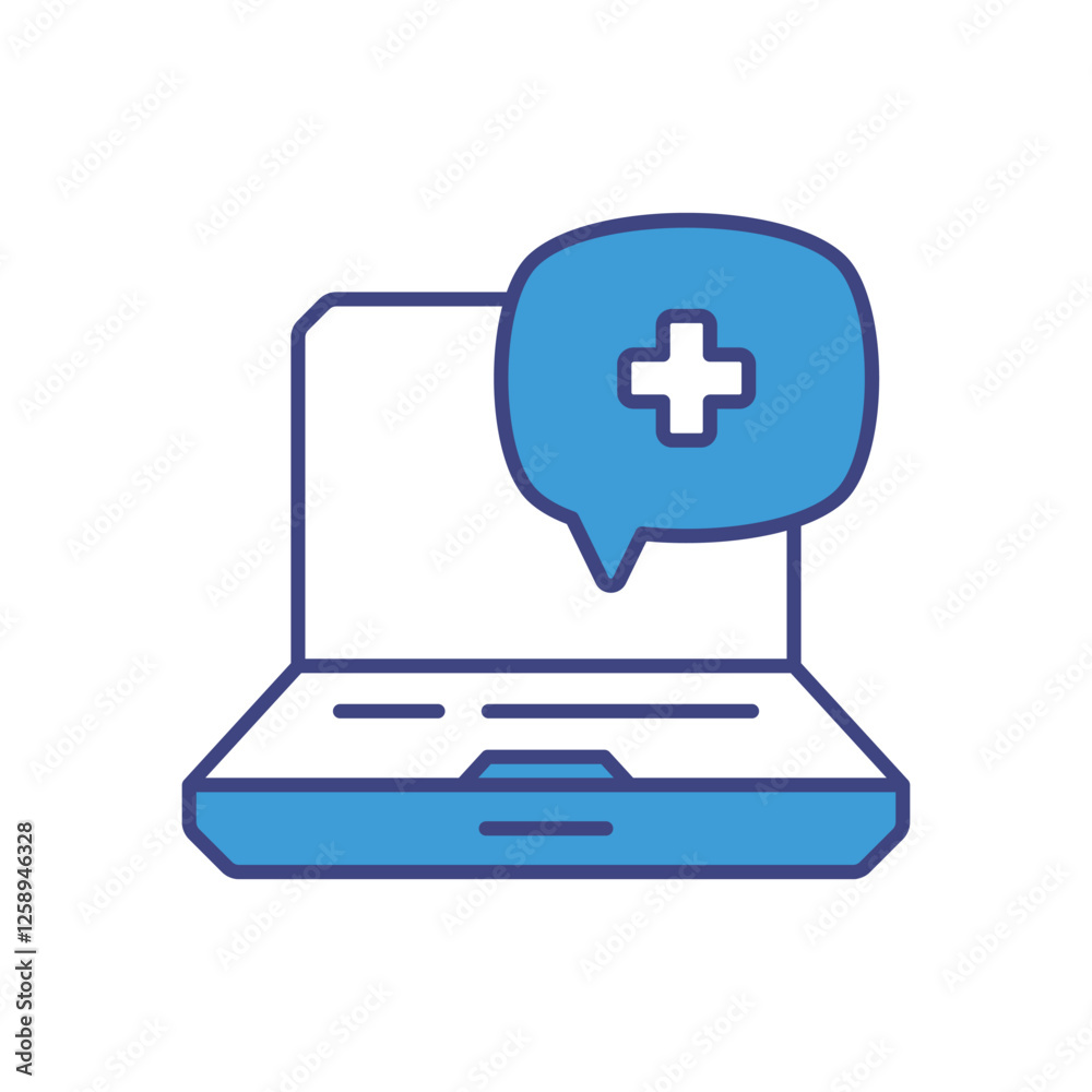 Telehealth Services icon vector stock illustration Telehealth Services icon vector stock illustration