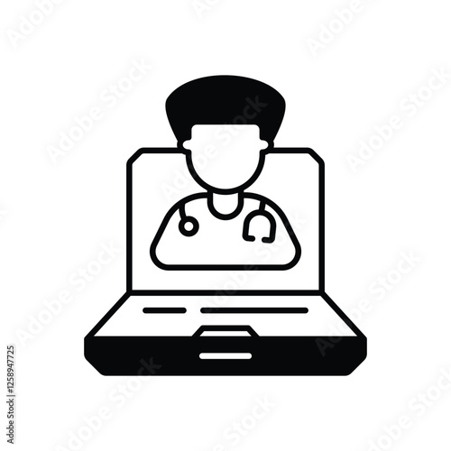 Telemedicine icon vector stock illustration