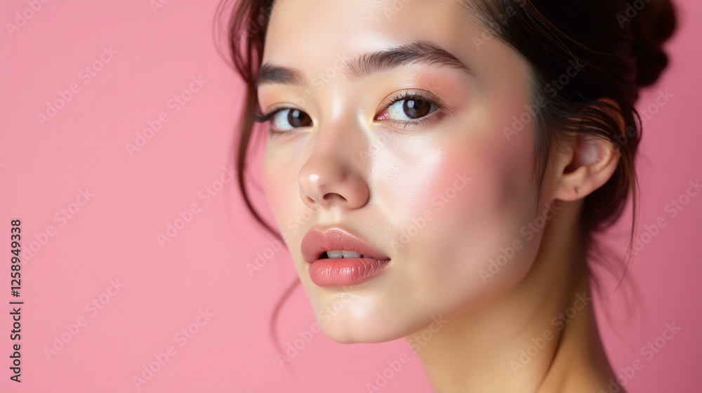 Delicate, youthful visage with gentle hues. Delicate, youthful visage with gentle hues.