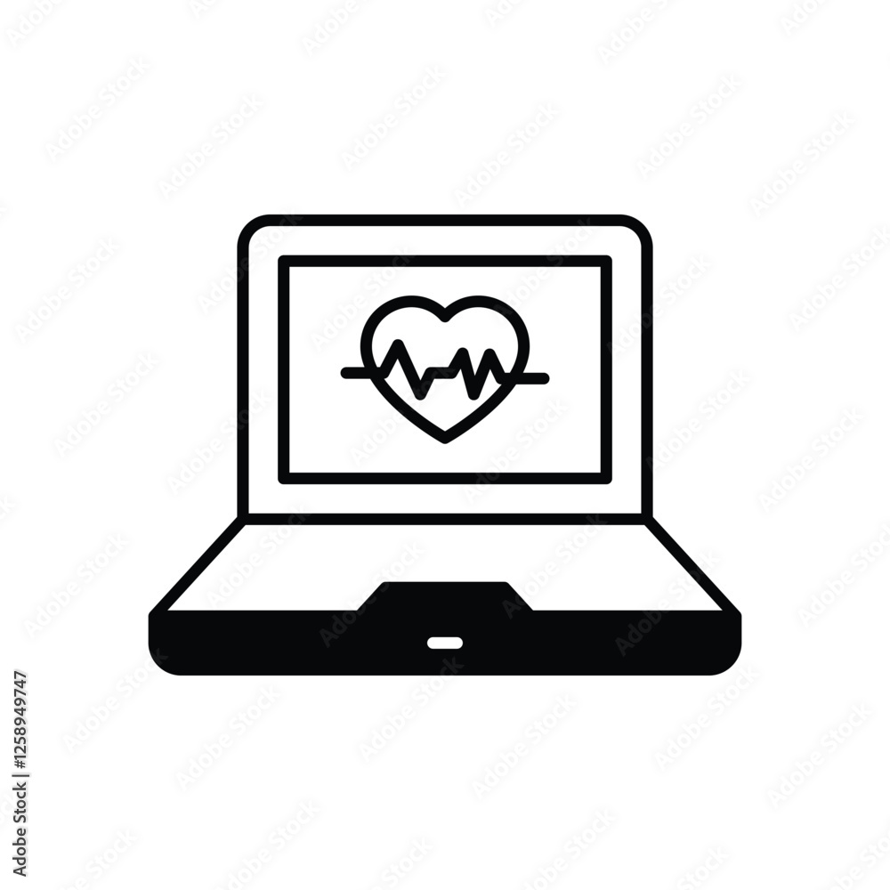 Health App icon vector stock illustration Health App icon vector stock illustration