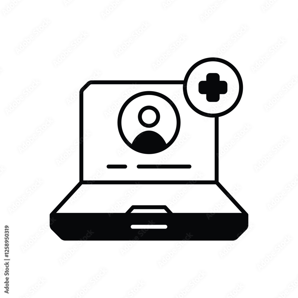 Fototapeta premium Patient Portal icon vector stock illustration