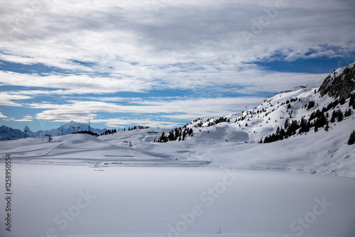 Ski resort, Bettmeralp, Switzerland photo