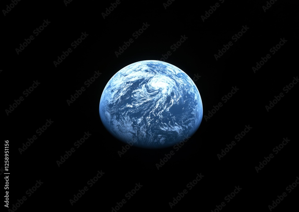 Fototapeta premium Earth, space, view, blue, planet, globe, dark, background, cosmic, image