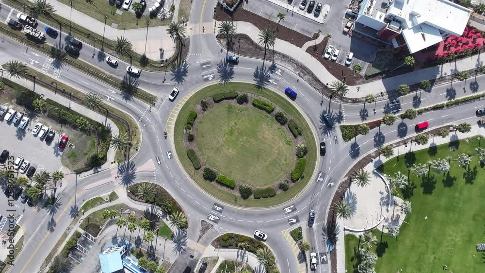 Roundabout Road At Clearwater Florida United States. Stunning Landscape Of Highway Road Viewed From Above. Infrastructure Landscape High Rise Building Vibrant. Infrastructure Enterprise Town. Roundabout Road At Clearwater Florida United States. Stunning Landscape Of Highway Road Viewed From Above. Infrastructure Landscape High Rise Building Vibrant. Infrastructure Enterprise Town.