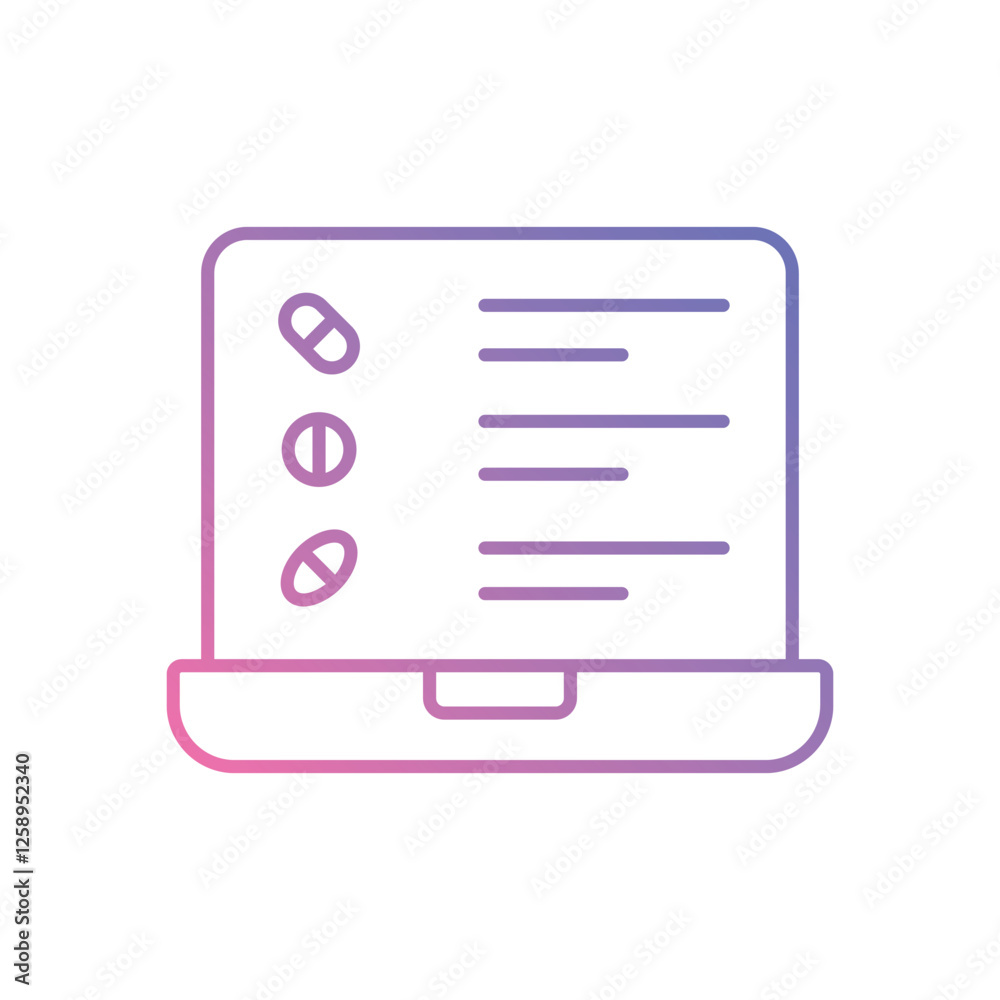 Online Medicine icon vector stock illustration Online Medicine icon vector stock illustration