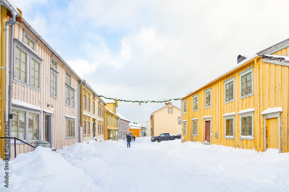 Winter in Mosjøen's old town