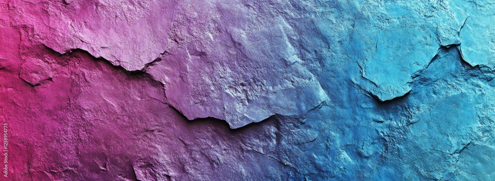 Naklejka premium Vibrant Stone Texture Gradient Pink Blue Rock Surface Background