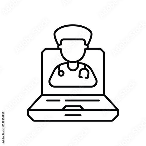Telemedicine icon vector stock illustration