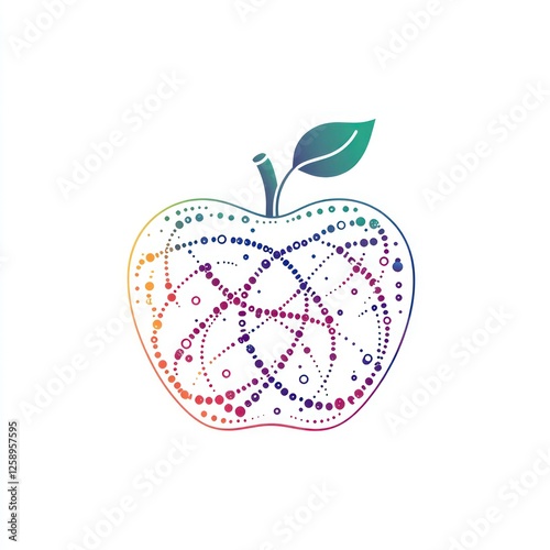 Abstract Colorful Apple Graphic photo