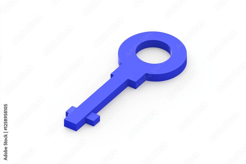 An illustration depicting a blue key icon with a transparent background, perfect for symbolizing security, access, or unlocking ideas An illustration depicting a blue key icon with a transparent background, perfect for symbolizing security, access, or unlocking ideas