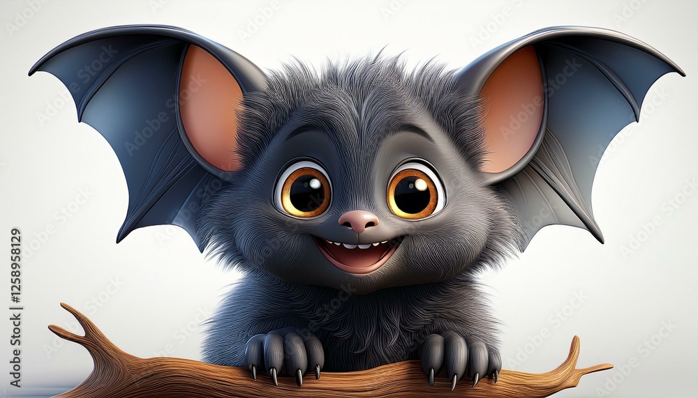 Obraz premium Fledermaus, weißer Hintergrund