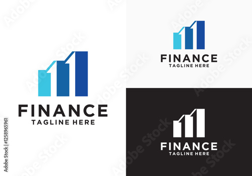business growth vector logo design template, finance icon, and financial, success, economic symbol
