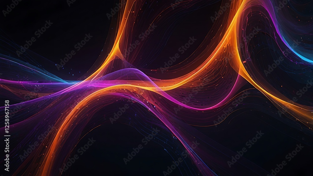 Obraz premium a mesmerizing cosmic scene with vibrant, flowing waves of color