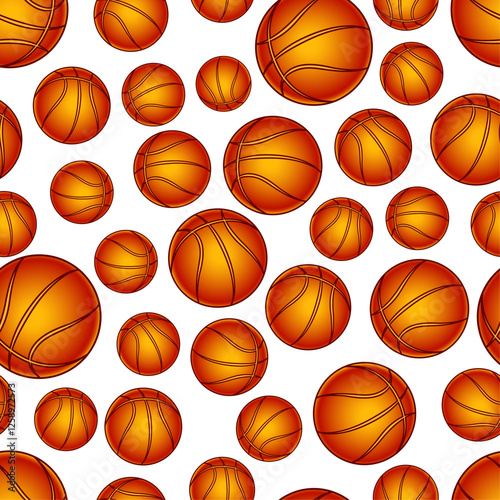 Basketball seamless pattern