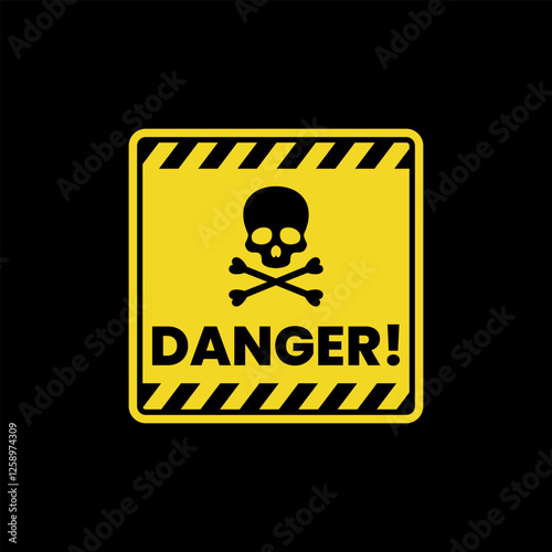 Danger alert warning background. Stay safe and secure