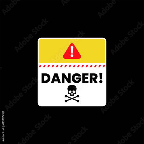 Danger alert warning background. Stay safe and secure