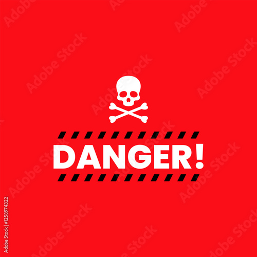 Danger alert warning background. Stay safe and secure