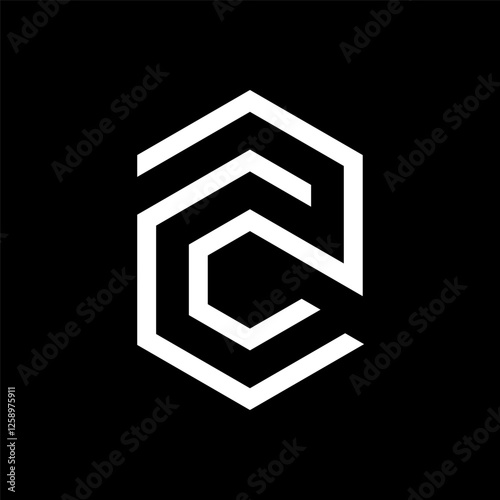 Letter AC or CA creative monogram logo