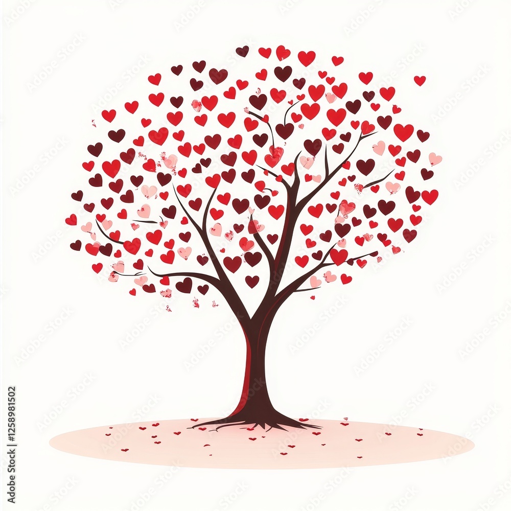 Obraz premium tree with hearts