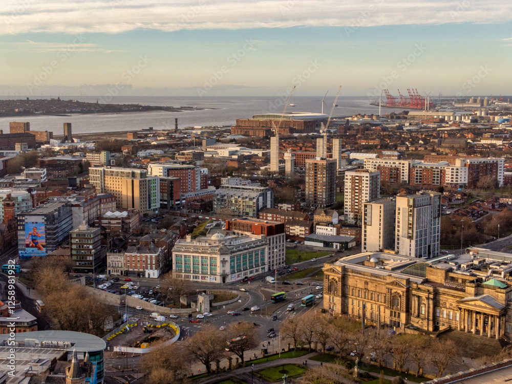Obraz premium aerial view of Liverpool 