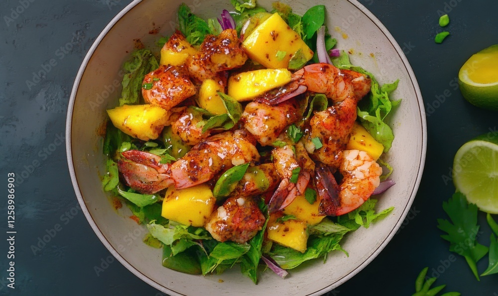 Lobster and mango salad with yuzu vinaigrette Lobster and mango salad with yuzu vinaigrette