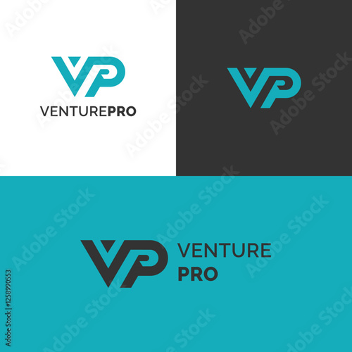 Initial letter vp logo or pv logo vector design template
