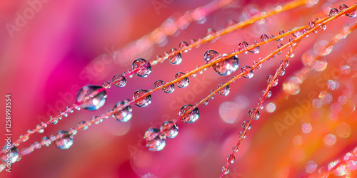 Close-Up of Water Droplets on Vibrant Green Grass photo