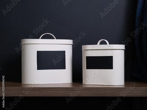 kitchen canisters unlabeled blank containers