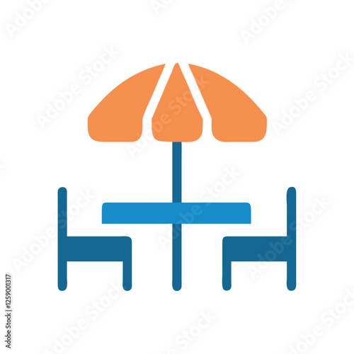 Restaurant outdoor table icon