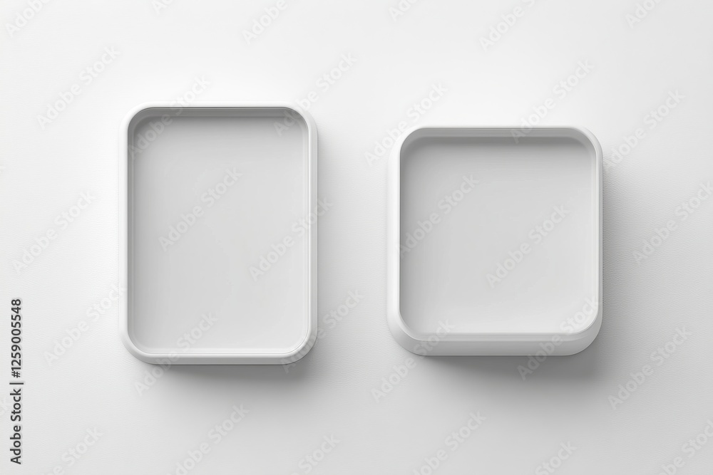 White frames mockup, minimalist background, design presentation White frames mockup, minimalist background, design presentation