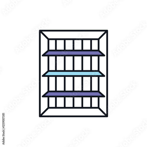 Bookshelf vector icon