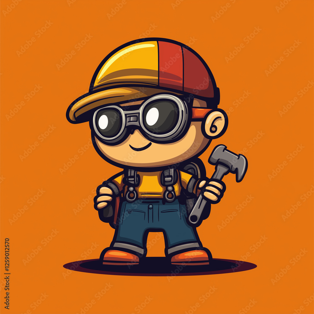 eSport character with tools on back symbolizes resourcefulness, preparedness, and technical expertise in gaming adventures eSport character with tools on back symbolizes resourcefulness, preparedness, and technical expertise in gaming adventures