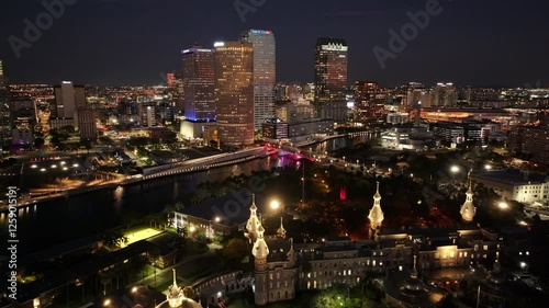 Wallpaper Mural Night Tampa Skyline At Tampa Florida United States. City Skyline Showing Modern And Traditional Architecture. Building Metropole Landscape Company Building Beautiful. Metropole Urban Town. Torontodigital.ca