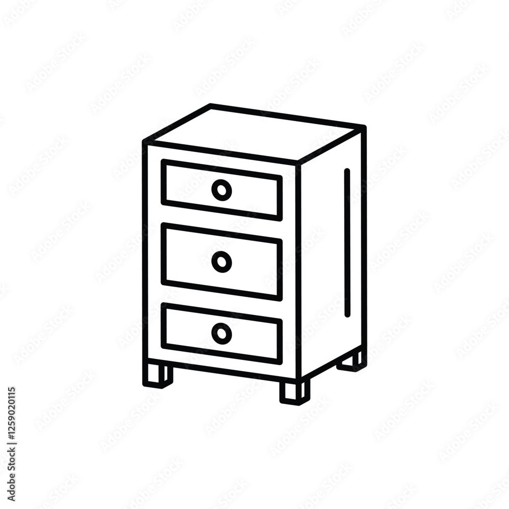 Nightstand vector icon Nightstand vector icon