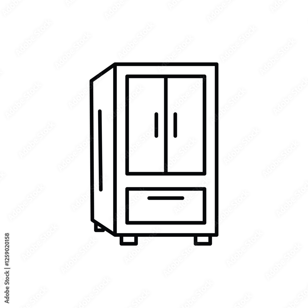 Wardrobe vector icon Wardrobe vector icon