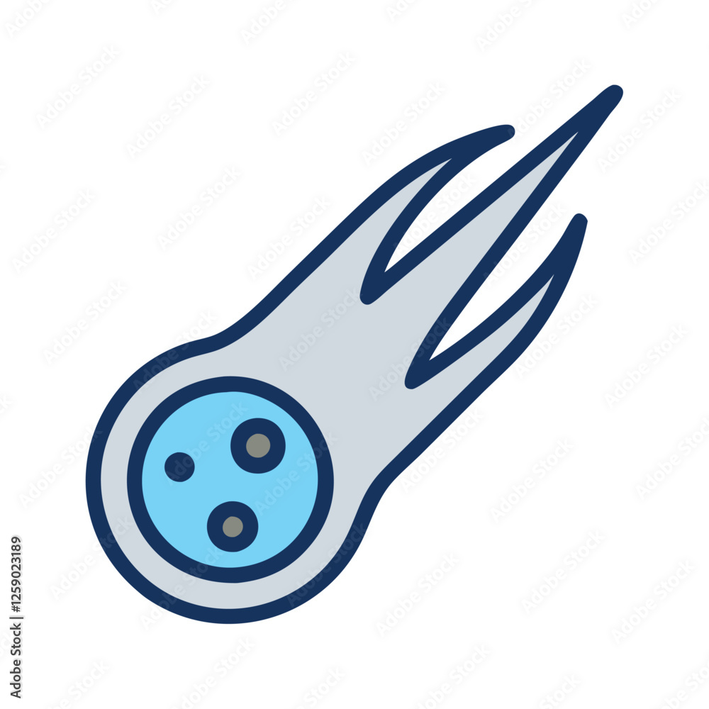 Space Exploration Comet Icon