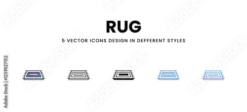 Rug vector icons set stock illustration