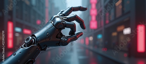 Cybernetic hand with titanium joints and synthetic skin