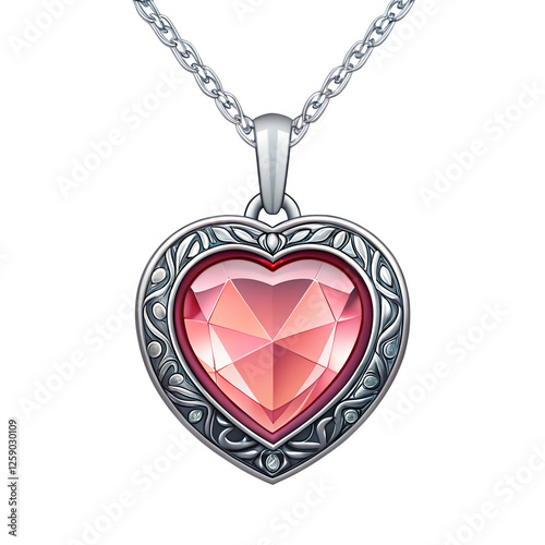 Elegant Heart-Shaped Gemstone Pendant Necklaces: Captivating Jewelry in Vibrant Colors with Precious Metallic Finishes, Perfect for Luxury Branding and Fashion Photography.