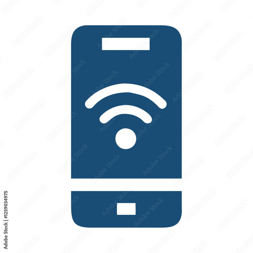 Mobile WiFi Hotspot Telecommunications Industry Icon Mobile WiFi Hotspot Telecommunications Industry Icon