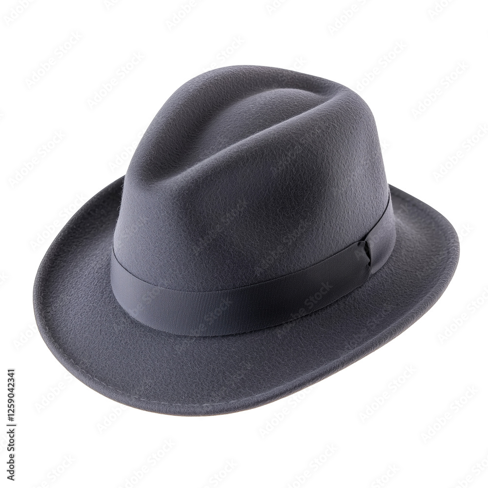 Classic black fedora hat with a wide brim. Classic black fedora hat with a wide brim.