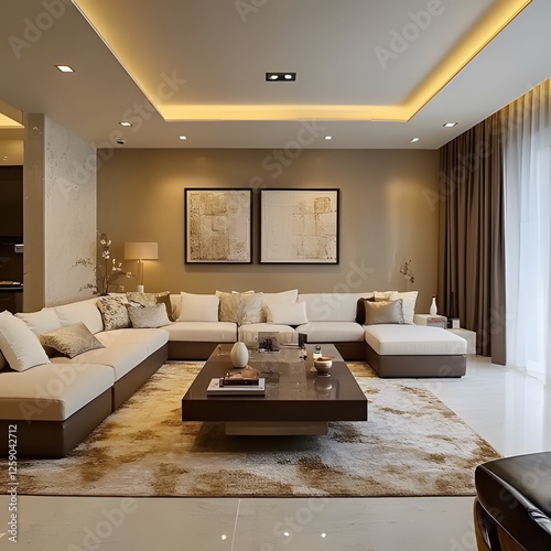 modern living room interior ai generative