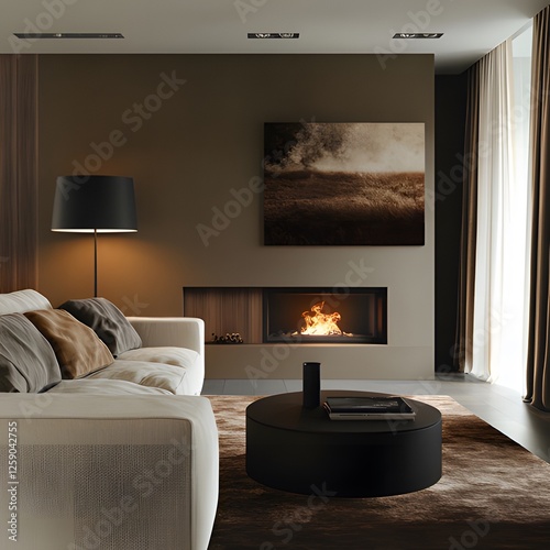 modern living room interior ai generative