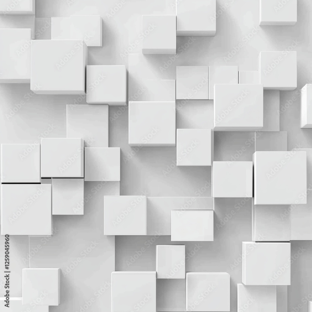 abstract 3d white cubes background abstract 3d white cubes background