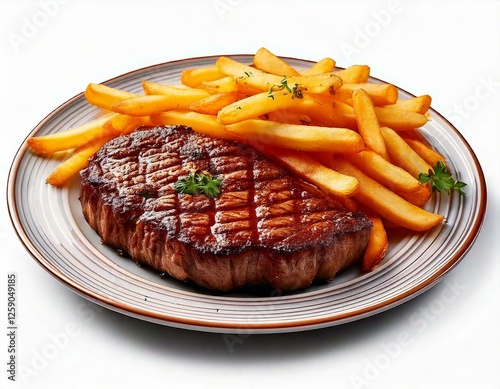 Delicious Plate of Steak an...